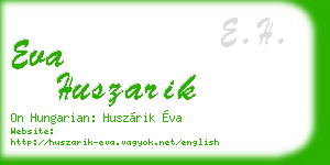 eva huszarik business card